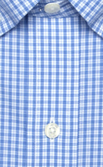 Wilkes & Riley Classic Fit Blue Plaid Button-Down Collar Supima® Cotton Non-Iron Broadcloth Dress Shirt Alt