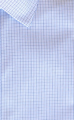 Classic Fit Blue / Navy Microcheck Spread Collar  Supima® Cotton Non-Iron Broadcloth Dress Shirt (B/T)