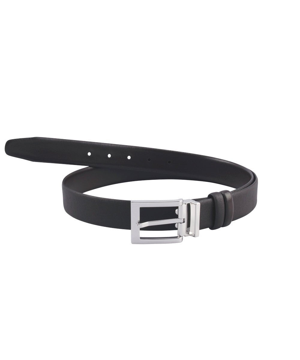 Brown Saffiano Reversible Calfskin Belt - Wilkes & Riley, LLC