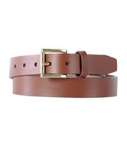 Brown Slab Belt With Stitched Inlay - Wilkes & Riley, LLC