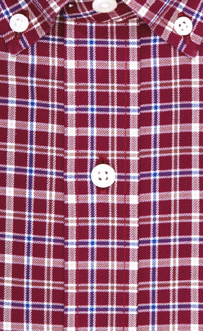 Wilkes & Riley Burgundy Multi Plaid Button Down Alt