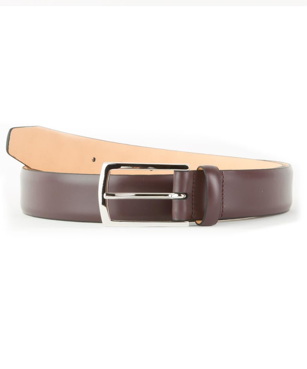 Burgundy Feather Edge Belt - Wilkes & Riley, LLC