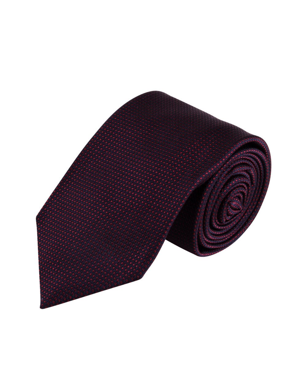 Burgundy Textured Solid Tie (Long) - Wilkes & Riley, LLC