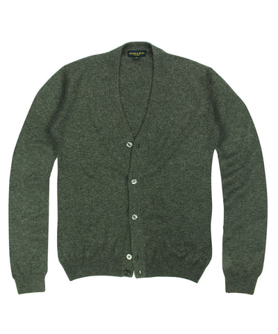 Wilkes & Riley 100% Cashmere Cardigan Sweater w/ Loro Piana Yarn - Charcoal