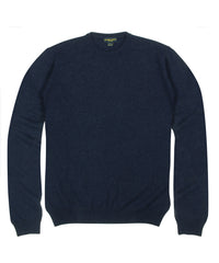 Wilkes & Riley 100% Cashmere Crewneck Sweater W/ Loro Piana Yarn in Navy