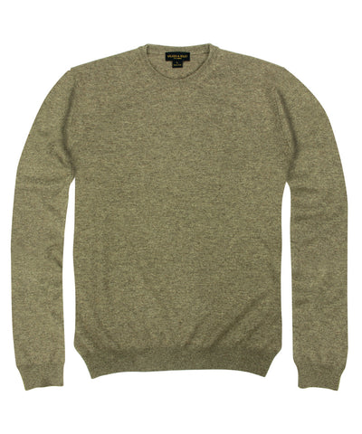 100% Cashmere Crewneck Sweater w/ Loro Piana Yarn - Taupe