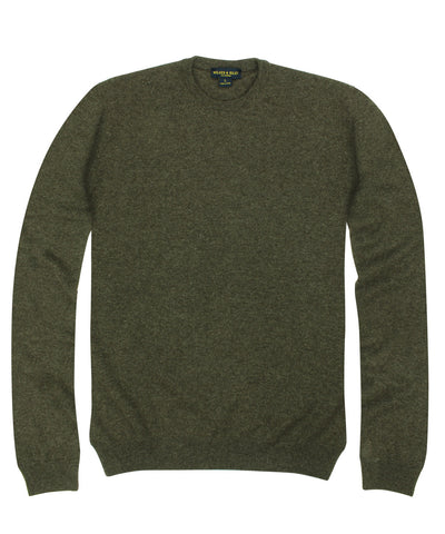100% Cashmere Crewneck Sweater w/ Loro Piana Yarn - Brown