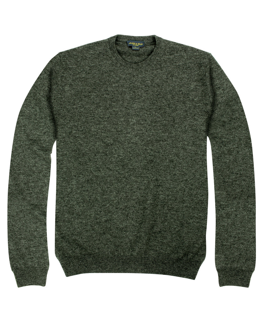 Wilkes & Riley 100% Cashmere Crewneck Sweater W/ Loro Piana Yarn in Charcoal