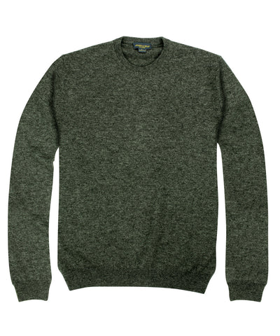 100% Cashmere Crewneck Sweater w/ Loro Piana Yarn - Charcoal