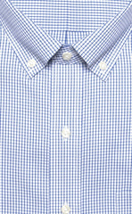 Classic Fit Blue Check Button - Down Collar Supima® Cotton Non - Iron Pinpoint Oxford Dress Shirt (B/T) - Wilkes & Riley, LLC