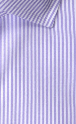 Classic Fit Lavender Bengal Stripe English Spread Collar Supima® Cotton Non - Iron broadcloth Dress Shirt - Wilkes & Riley, LLC