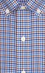 Classic Fit Multi Color Check Button - Down Collar Supima® Cotton Twill Non - Iron Sport Shirt - Wilkes & Riley, LLC