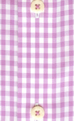 Classic Fit Pink Gingham Button - Down Collar Supima® Non - Iron Cotton Broadcloth Sport Shirt (B/T) - Wilkes & Riley, LLC