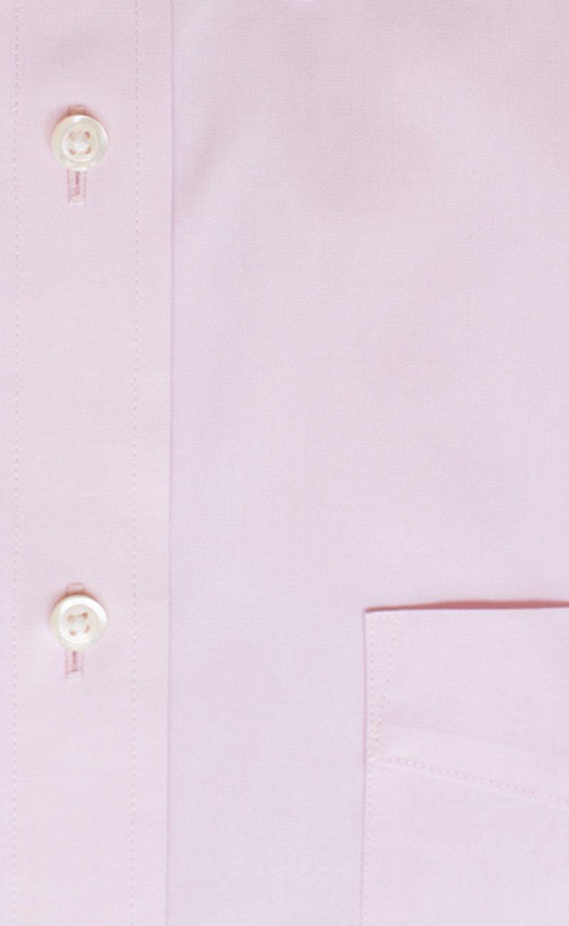 Classic Fit Pink Solid Point Collar Supima® Cotton Non - Iron Pinpoint Oxford Dress Shirt (B/T) - Wilkes & Riley, LLC