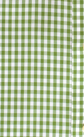 Slim Fit Green Gingham English Spread Collar Supima® Cotton Non-Iron Broadcloth Dress Shirt