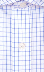 Wilkes & Riley Slim Fit White Ground Large Check English Spread Collar Supima® Cotton Non-Iron Broadcloth Dress Shirt Alt