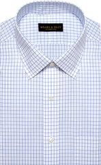 Wilkes & Riley Light Blue Tattersal Spread Collar