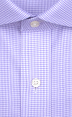 Wilkes & Riley Lavender Houndstooth Twill English Spread Collar Alt