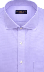 Wilkes & Riley Lavender Houndstooth Twill English Spread Collar