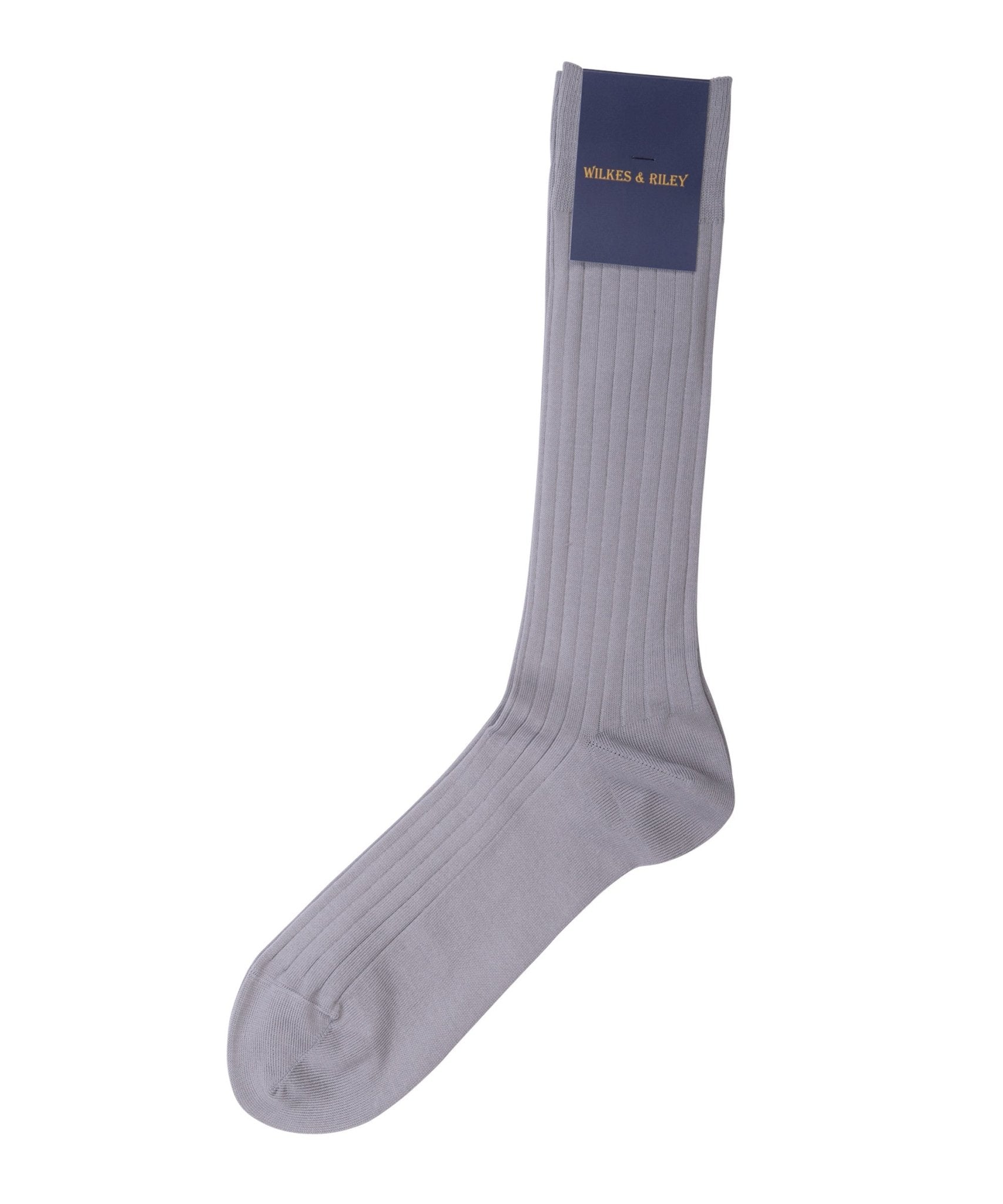 Light Grey Cotton Lisle - Mid Calf - Wilkes & Riley, LLC