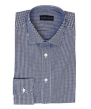 Navy Gingham with English Spread collar and Button Cuff - Wilkes & Riley, LLC