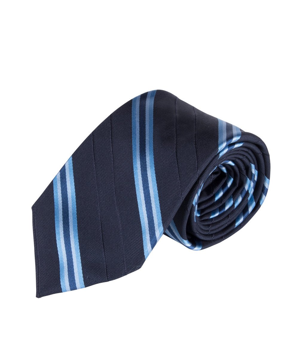 Navy & Lt Blue Stripe (Long) - Wilkes & Riley, LLC