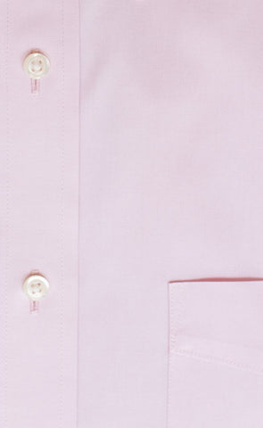 Classic Fit Pink Solid Point Collar Supima® Cotton Non-Iron Pinpoint Oxford Dress Shirt (B/T)