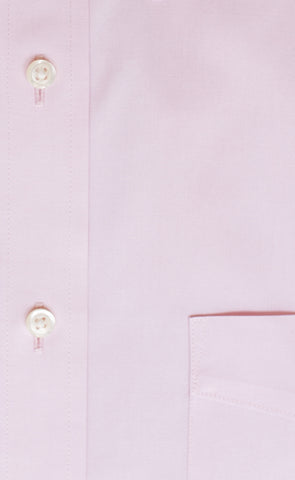 Classic Fit Pink Solid Point Collar Supima® Cotton Non-Iron Pinpoint Oxford Dress Shirt