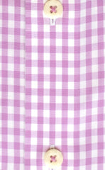 Tailored Fit Pink Gingham Check Button-Down Collar Supima® Non-Iron Cotton Broadcloth Sport Shirt (B/T)