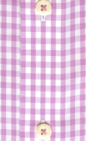 Classic Fit Pink Gingham Button-Down Collar Supima® Non-Iron Cotton Broadcloth Sport Shirt