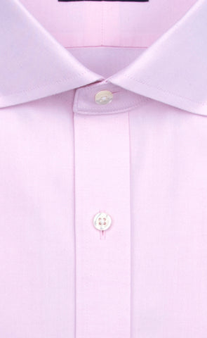 Wilkes & Riley Pink Solid English Spread Collar Alt