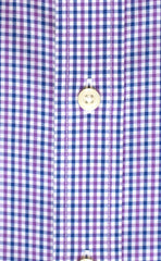 Tailored Fit Purple & Navy Check Button-Down Collar Supima® Cotton Non-Iron Broadcloth Sport Shirt