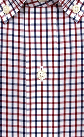 Wilkes & Riley Red & Navy Tattersdall Button down Alt