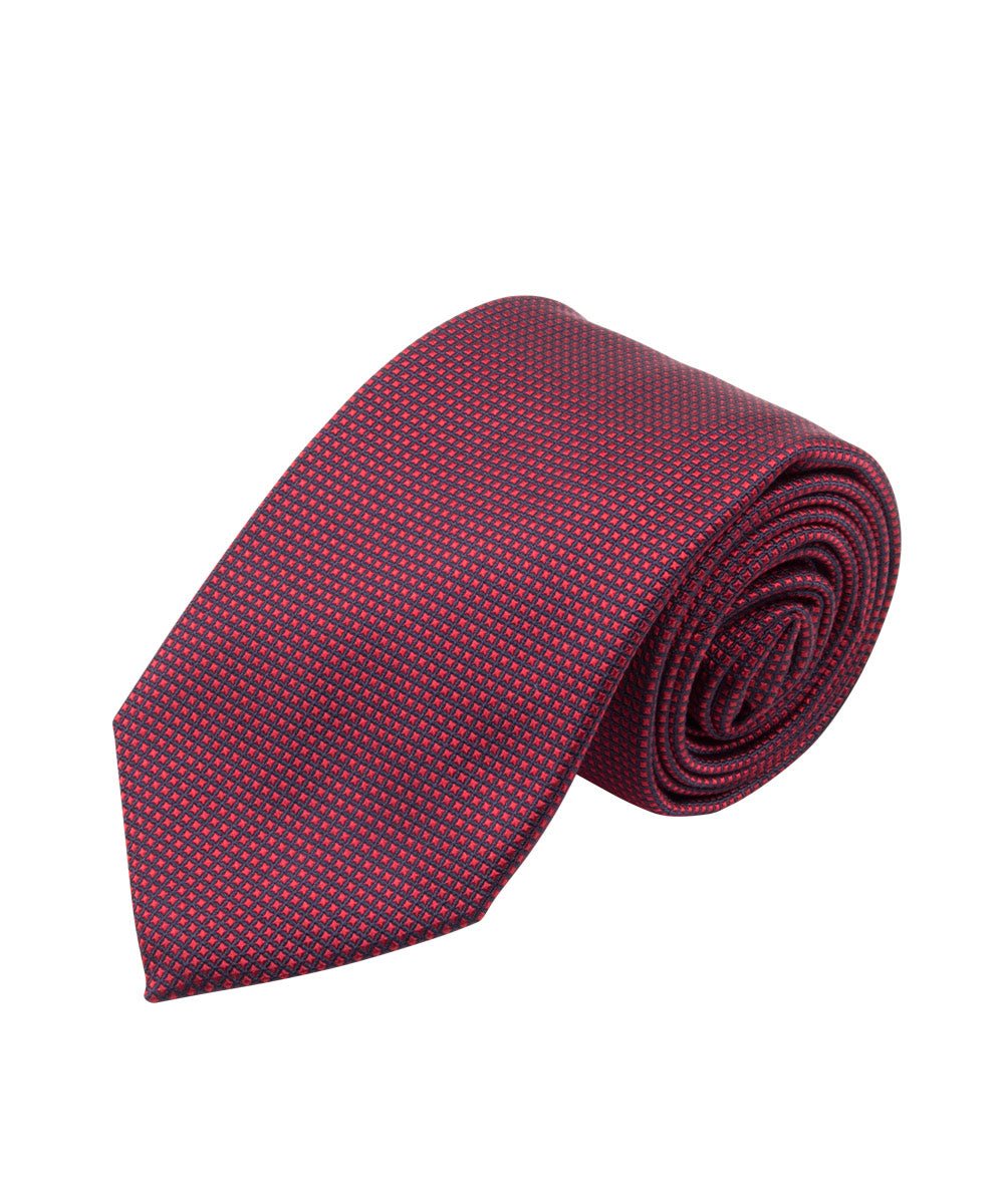 Red Textured Solid Tie (Long) - Wilkes & Riley, LLC