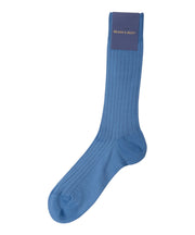 Sky Blue Cotton Lisle - Mid Calf - Wilkes & Riley, LLC
