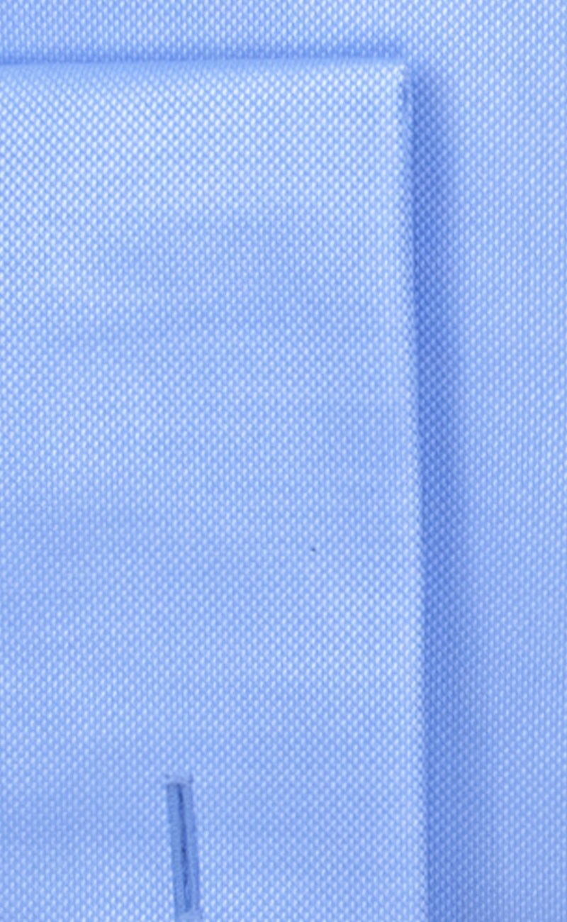 Slim Fit Blue Solid Royal Oxford Spread Collar French Cuff Supima® Cotton Non - Iron Dress Shirt - Wilkes & Riley, LLC