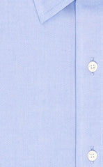Slim Fit Blue Solid Spread Collar Supima® Cotton Non - Iron Pinpoint Oxford Dress Shirt - Wilkes & Riley, LLC