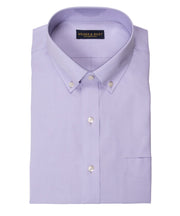 Slim Fit Lavender Solid Button - Down Collar Supima® Cotton Non - Iron Pinpoint Oxford Dress Shirt - Wilkes & Riley, LLC