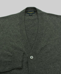 Wilkes & Riley 100% Cashmere Cardigan Sweater W/ Loro Piana Yarn - Charcoal close up