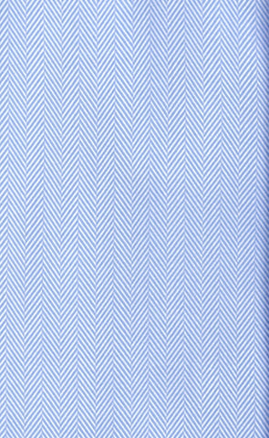 Tailored fit Blue Herringbone Spread Collar Supima® Cotton Non - Iron Dress Shirt - Wilkes & Riley, LLC