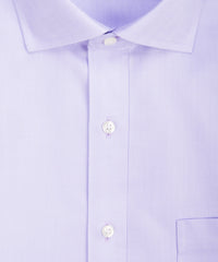 Tailored fit Lavendar Herringbone English Spread Collar Supima® Cotton Non - Iron Dress Shirt - Wilkes & Riley, LLC