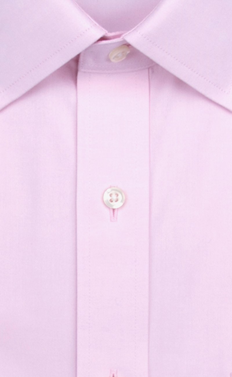 Tailored Fit Pink Solid Spread Collar Supima® Cotton Non - Iron Pinpoint Oxford Dress Shirt (B/T) - Wilkes & Riley, LLC