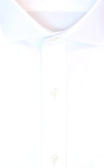 Tailored Fit White Solid English Spread Collar Supima® Cotton Non - Iron Pinpoint Oxford Dress Shirt (B/T) - Wilkes & Riley, LLC