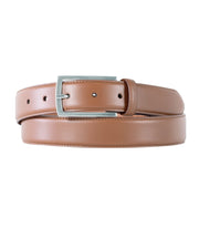 Tan Calfskin Edge Stitched Belt - Wilkes & Riley, LLC