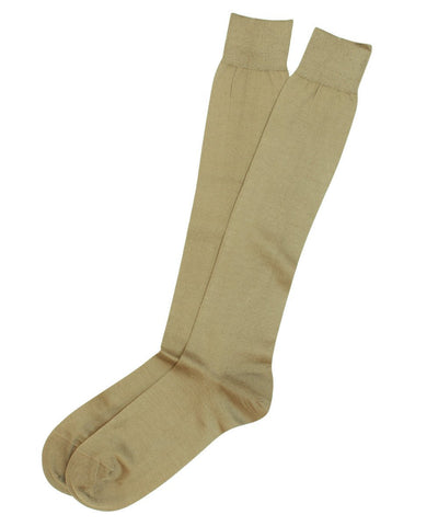 Tan Cotton Lisle - Over The Calf - Wilkes & Riley, LLC