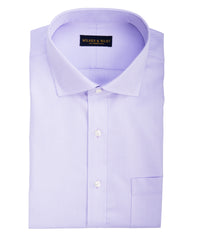 Tailored fit Lavendar Herringbone English Spread Collar Supima® Cotton Non-Iron Dress Shirt