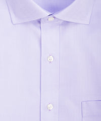Tailored fit Lavendar Herringbone English Spread Collar Supima® Cotton Non-Iron Dress Shirt