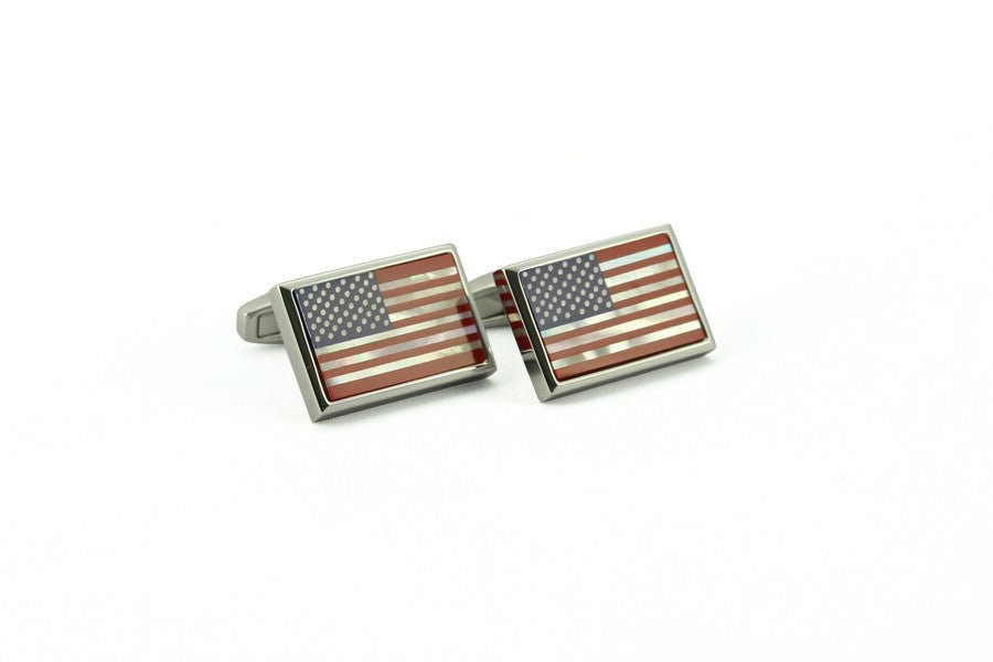 USA Flag Cufflinks - Wilkes & Riley, LLC