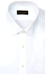 Wilkes & Riley Classic Fit White Solid Spread Collar Supima® Cotton Non-Iron Pinpoint Oxford Dress Shirt