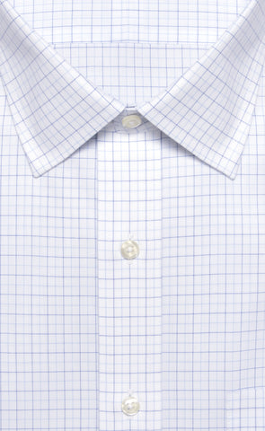 Wilkes & Riley Navy & Light Blue Tattersal Spread Collar Alt